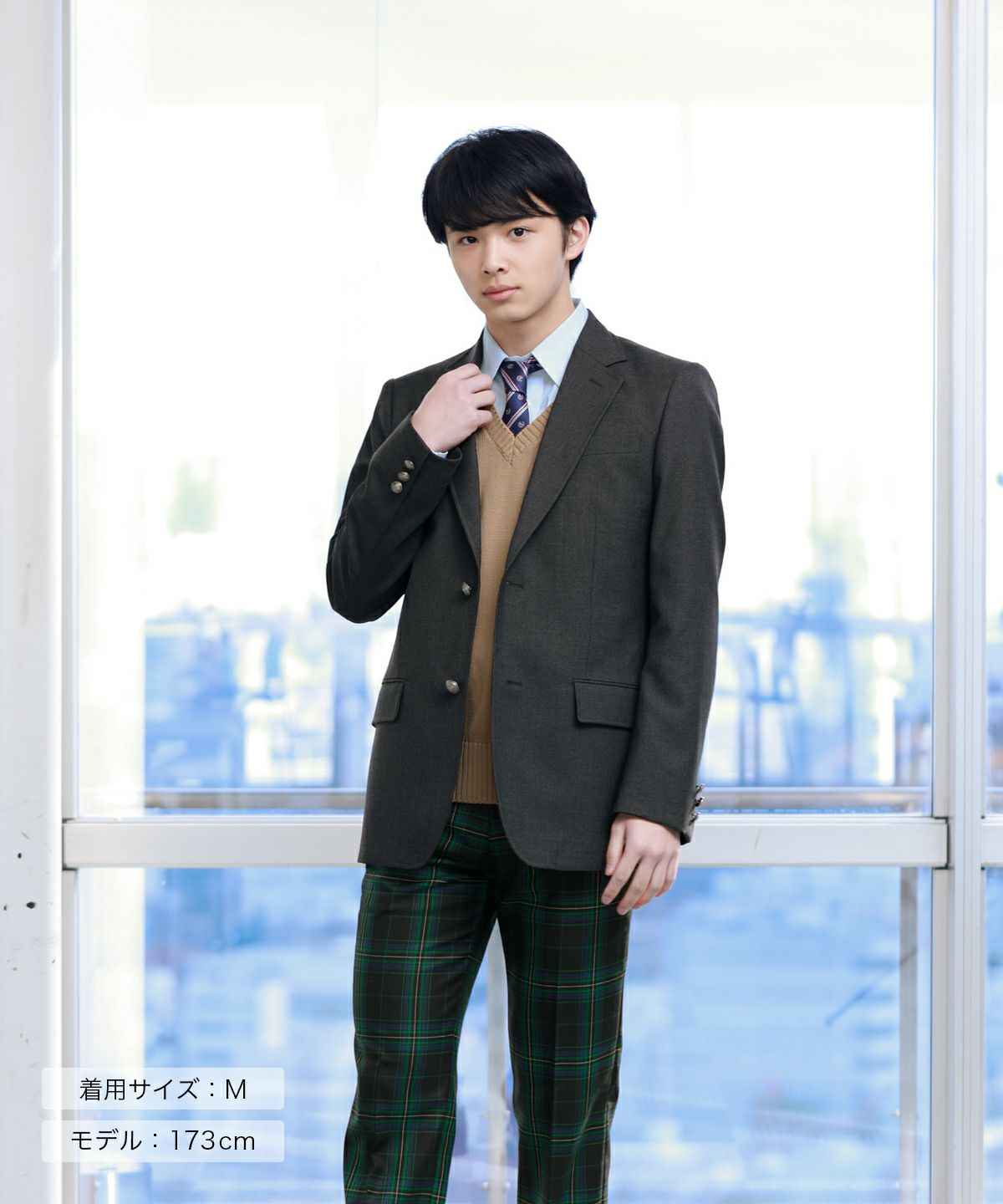 メンズブレザー(グレー)ARCUJ-2021-04 | 原宿発の制服ブランド CONOMi 