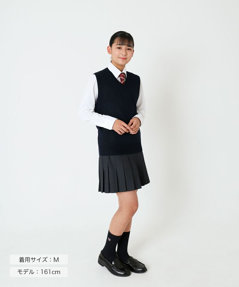 国内発送 無地ウール混ベスト(ネイビー) ARCPV-2011-01 原宿発の制服 | トップス