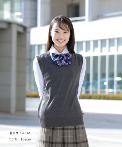 無地ウール混ベスト(グレー) ARCPV-2011-04 | 原宿発の制服
