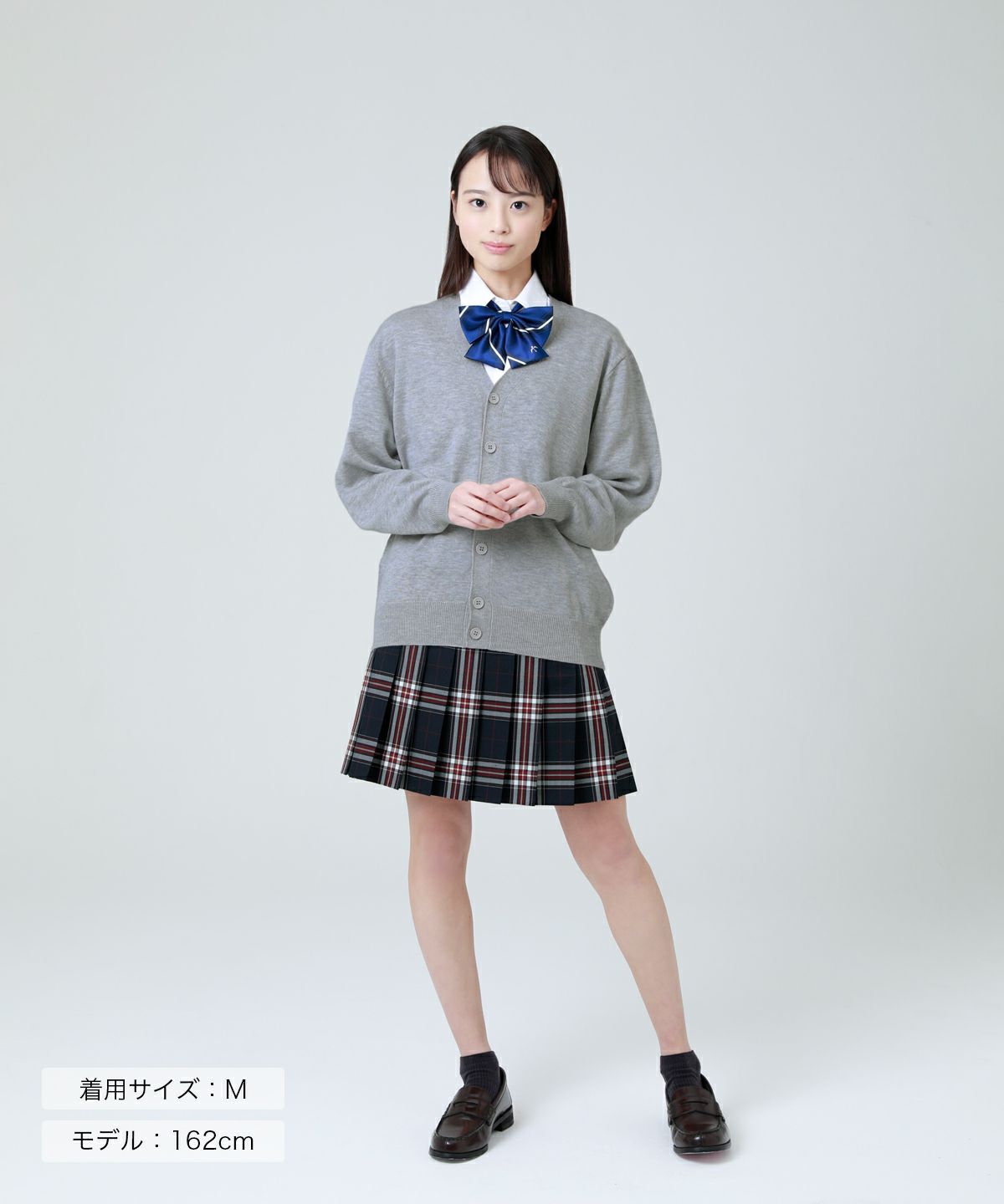 無地コットンカーディガン(グレー) ARCPCC-1011-04 | 原宿発の制服