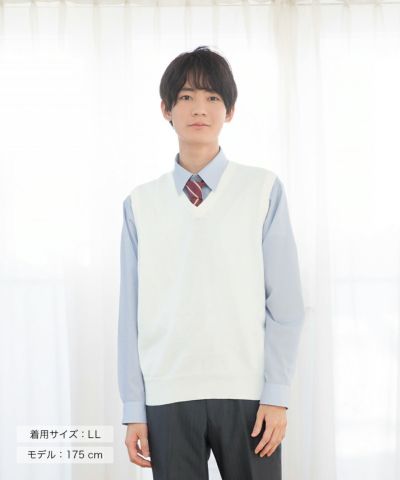 無地コットンベスト(グレー) ARCPV-1011-04-men | 原宿発の制服