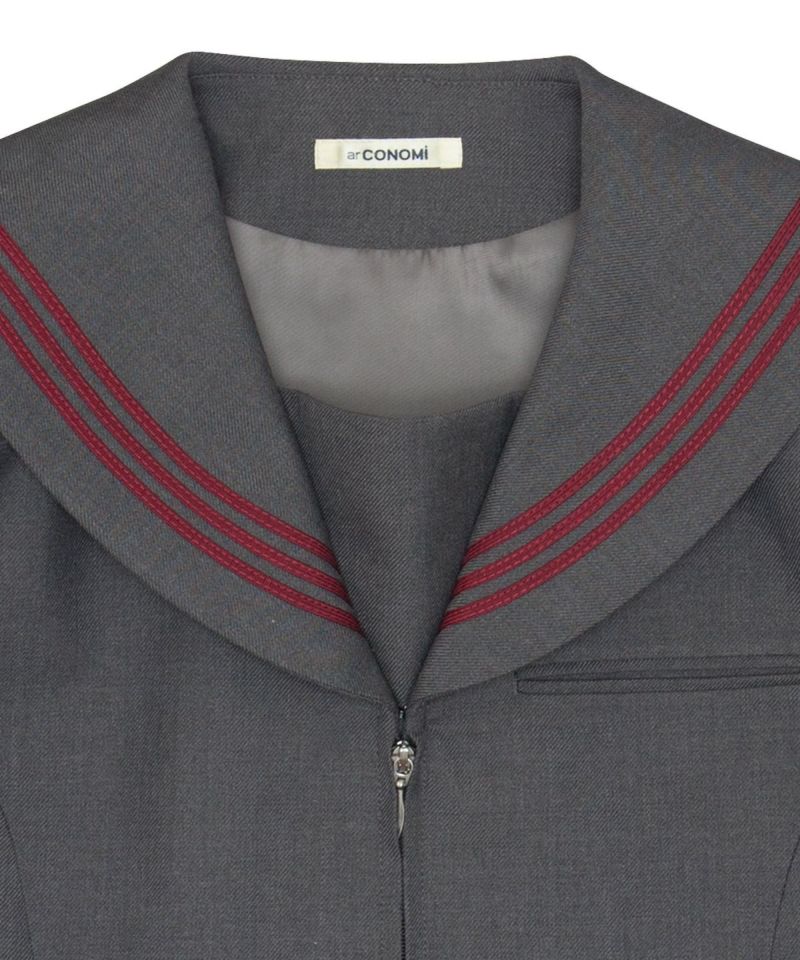 冬セーラー長袖(ミディアムグレー)ARCSL-1019-03 | 原宿発の制服