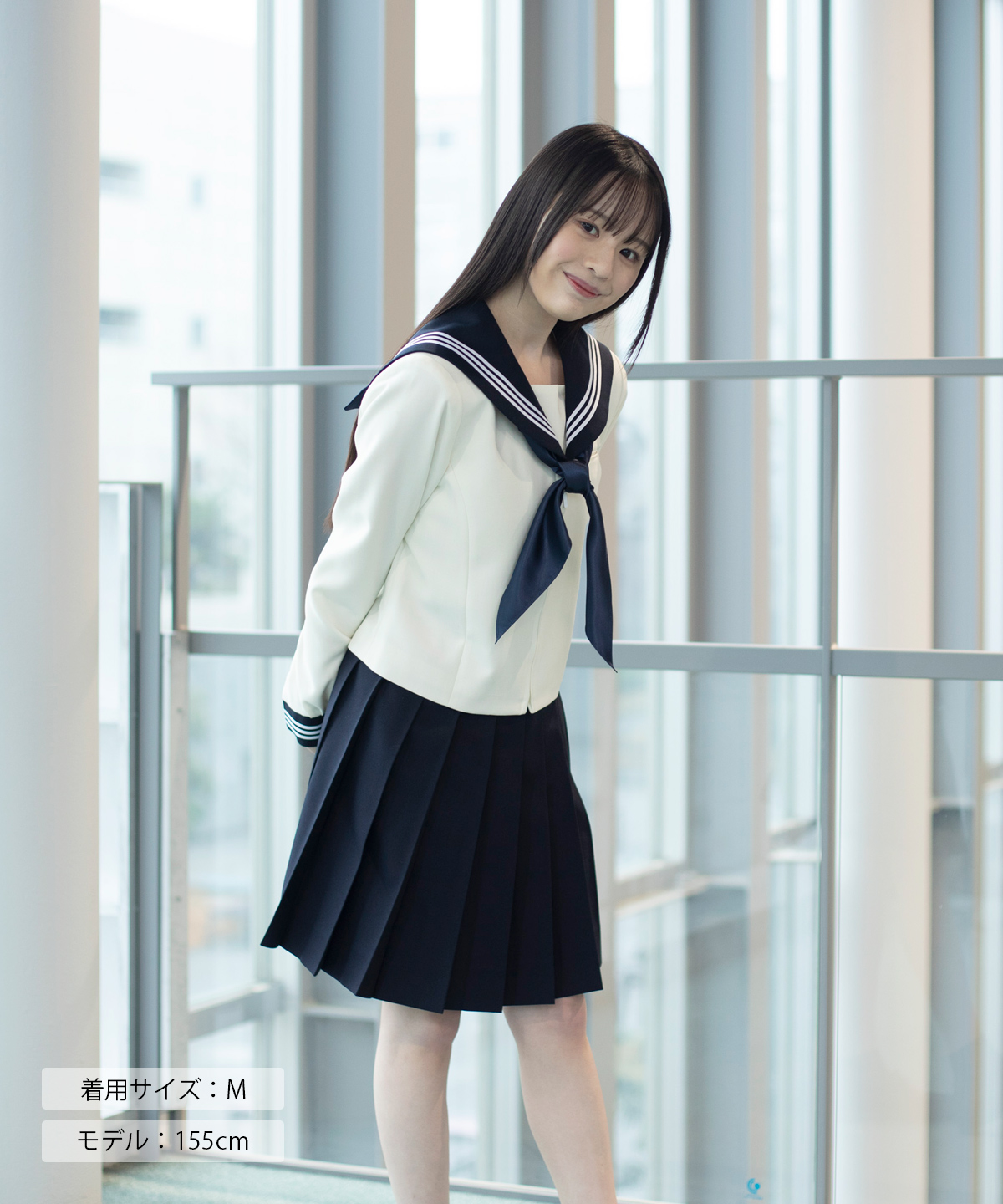 本店限定】冬セーラー長袖(ホワイト)ARCSL-1026-07 | 原宿発の制服 