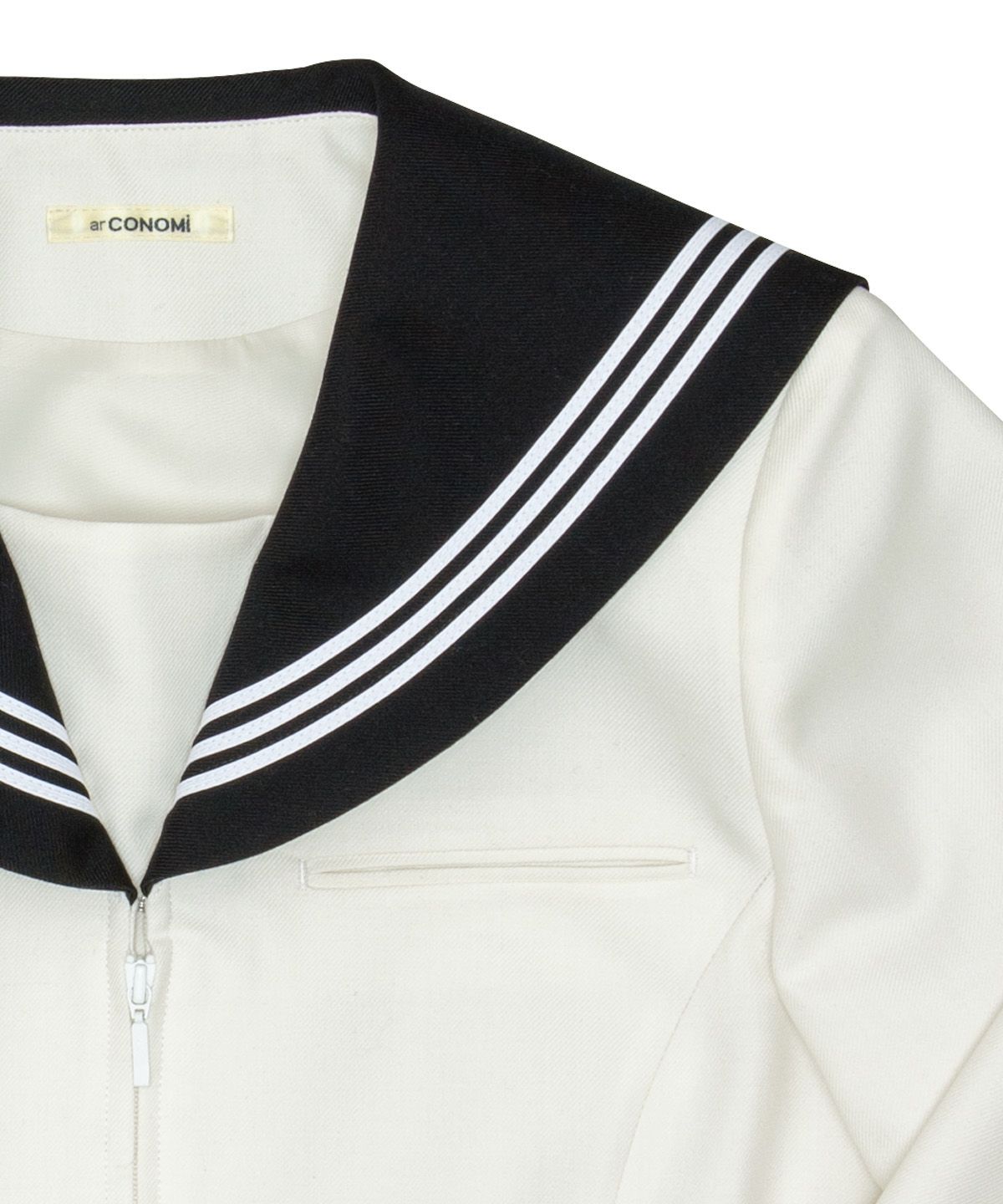 本店限定】冬セーラー長袖(ホワイト)ARCSL-1026-07 | 原宿発の制服 