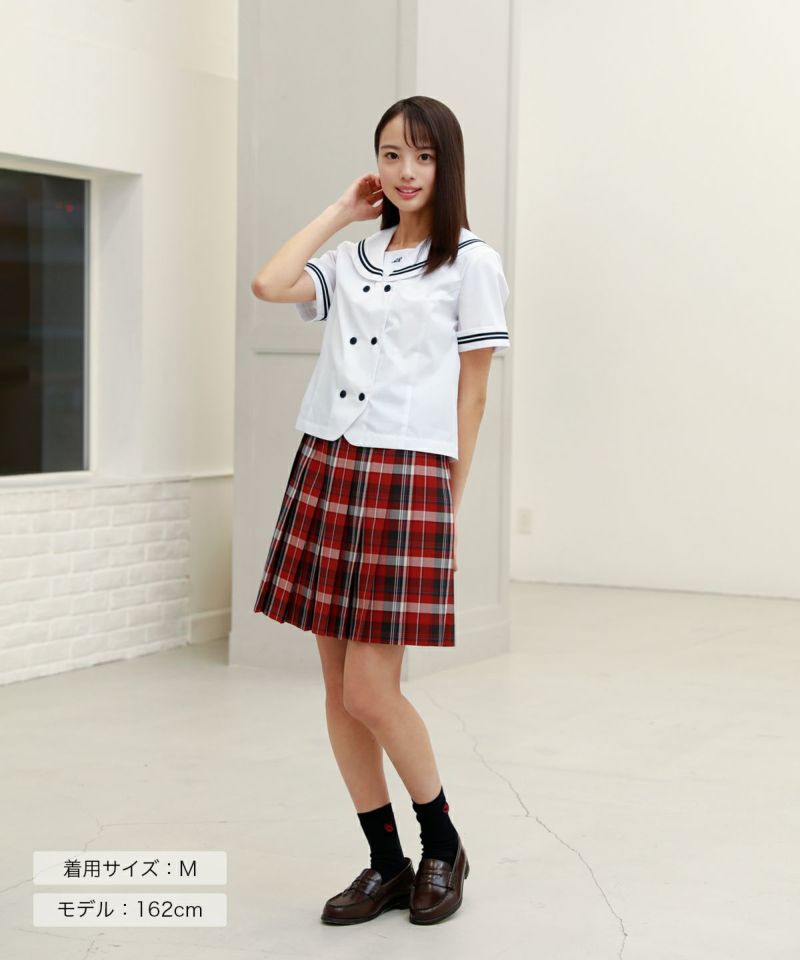 新品✨入学式制服✨ ダブル前開きセーラー (ホワイト) ARCSL-1022-07 | 原宿発の制服