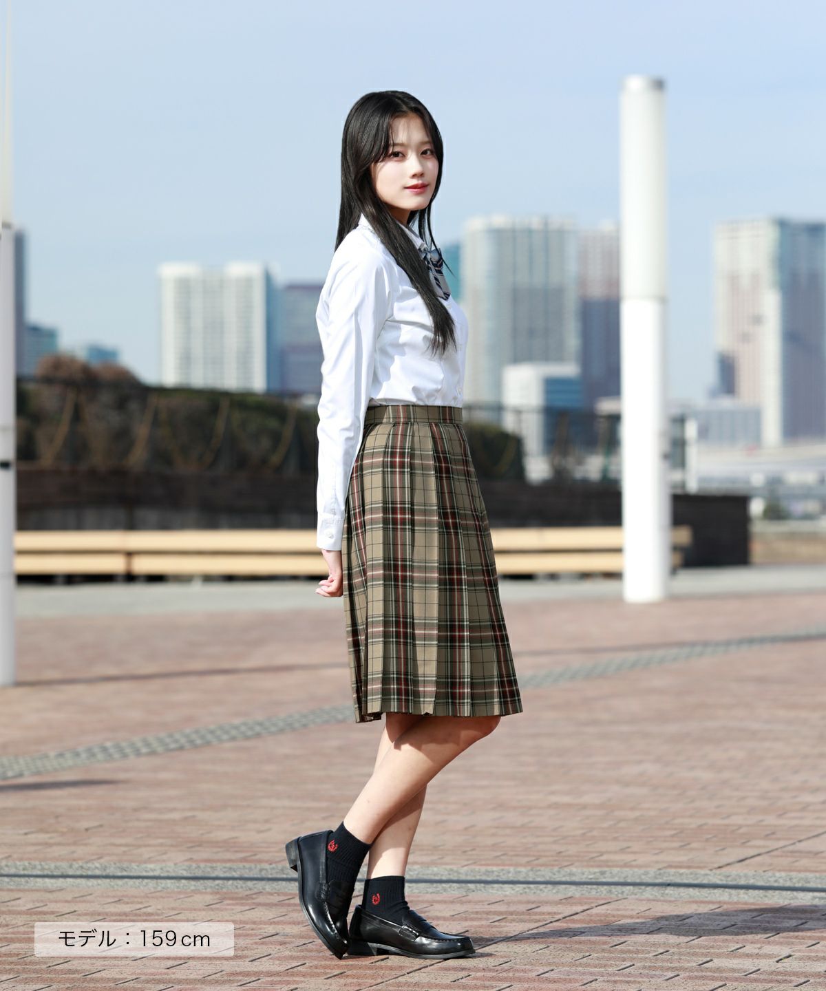 ベージュ×レッド （ロング丈） ARCS-1020L58 | 原宿発の制服ブランド